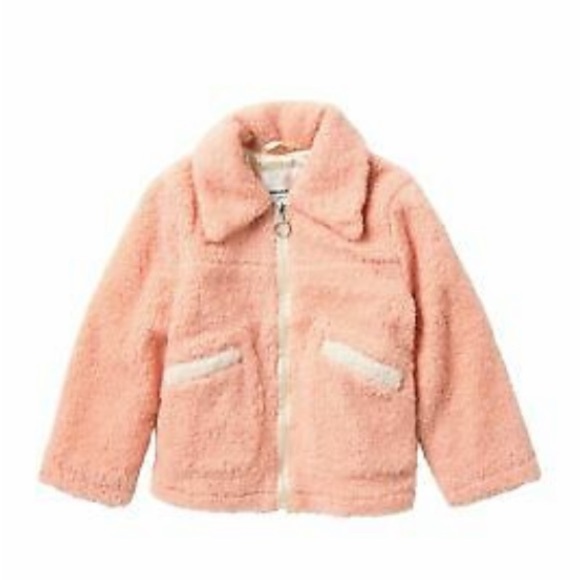 Urban Republic Soft Fleece Front Zip Teddy Jacket,Pink,Sz M (10-12)